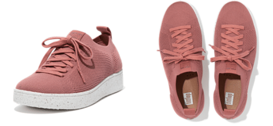 A must-have for any season, the Rally Knit Sneakers are one of FitFlop’s bestselling trainer. Reworked in a soft, light, breathable engineered knit – now available in this pull-up straight design with a lace option. These are fresh and breezy, while keeping the timeless 'tennis shoe' shape that works with everything from floaty dresses to sharp tailoring. On FitFlop's ultra-light, flexible all-day-cushioning Anatomicush™ midsoles. Your go-to shoes on busy days when comfort is non-negotiable. Also available in 5 colours including: Soft Lilac, Black, Cream.

It’s important to consider the material an item of clothing is made from when making buying decisions. Products made from recycled materials such as recycled polyester, nylon or cotton are usually the most sustainable choice. Using recycled materials lessens the need to extract raw materials. Recycled materials also require less energy and water in the manufacturing process. 

Wear the change you want to see and make an impact on the environment by being mindful when making choices. 

To shop these eco-friendly sneakers and a wide range of FitFlop footwear for men and women online at FitFlop, or visit a Trenton store near you!