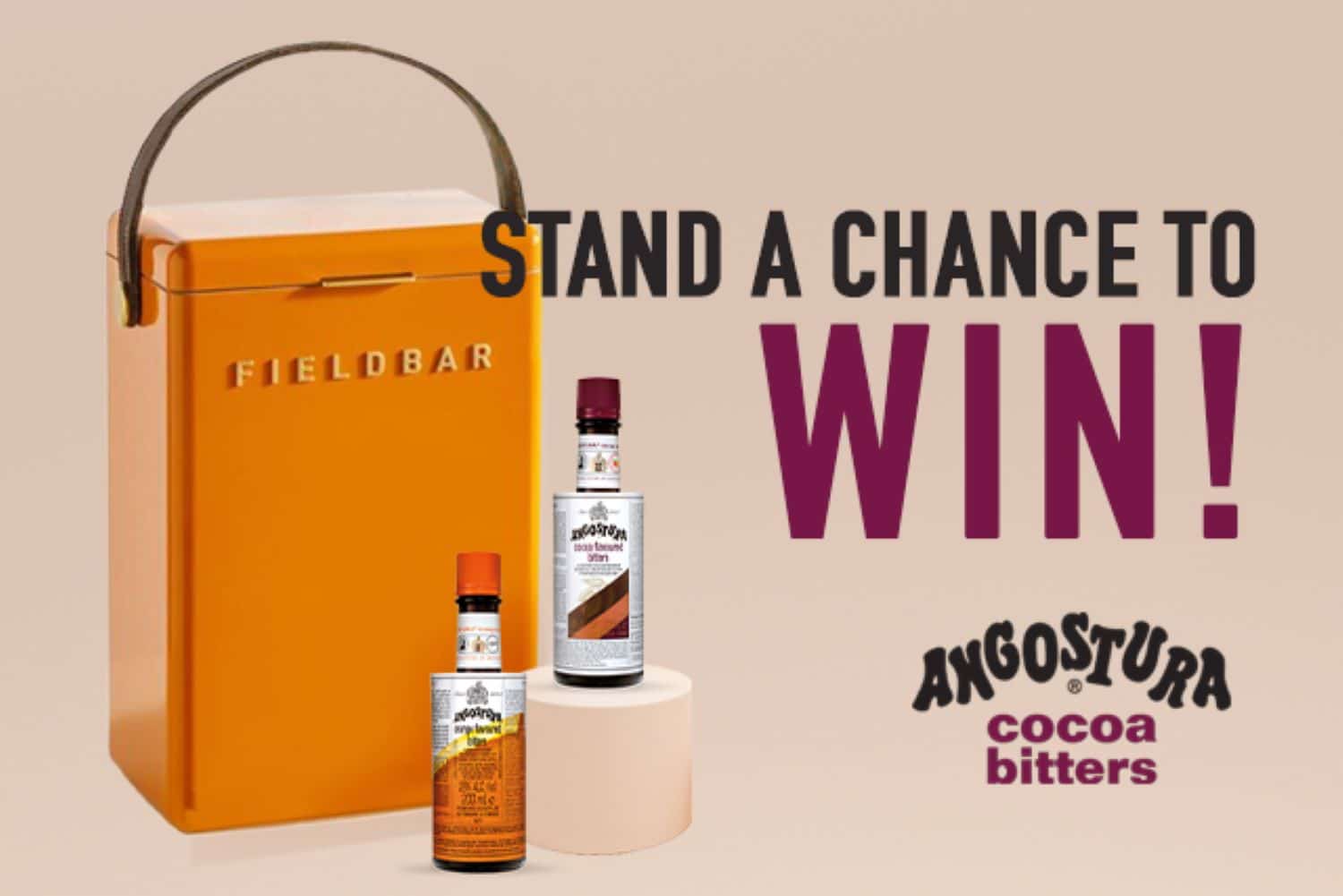 Stand a chance to win a Fieldbar with Angostura cocoa and orange bitters