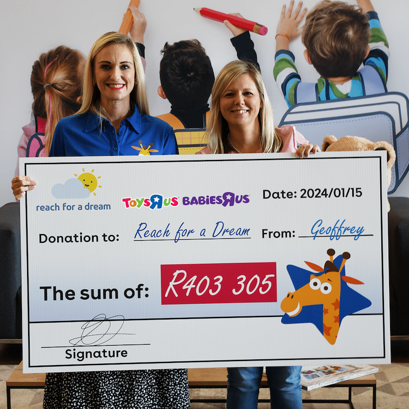 Toys R Us and Babies R Us Festive Campaign Raises R403 305 for Reach For A Dream Foundation