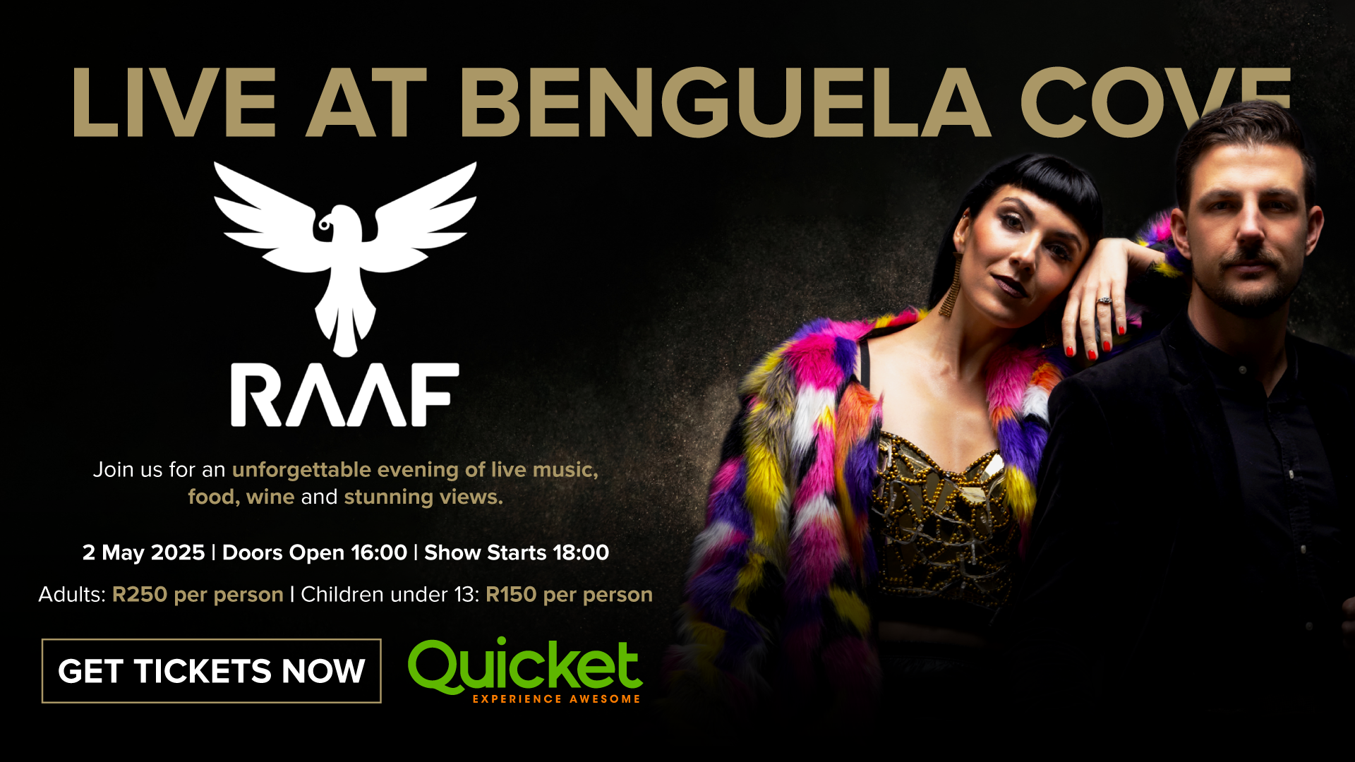 Experience RAAF Live at Benguela Cove: A Night of Music & Magic in Hermanus