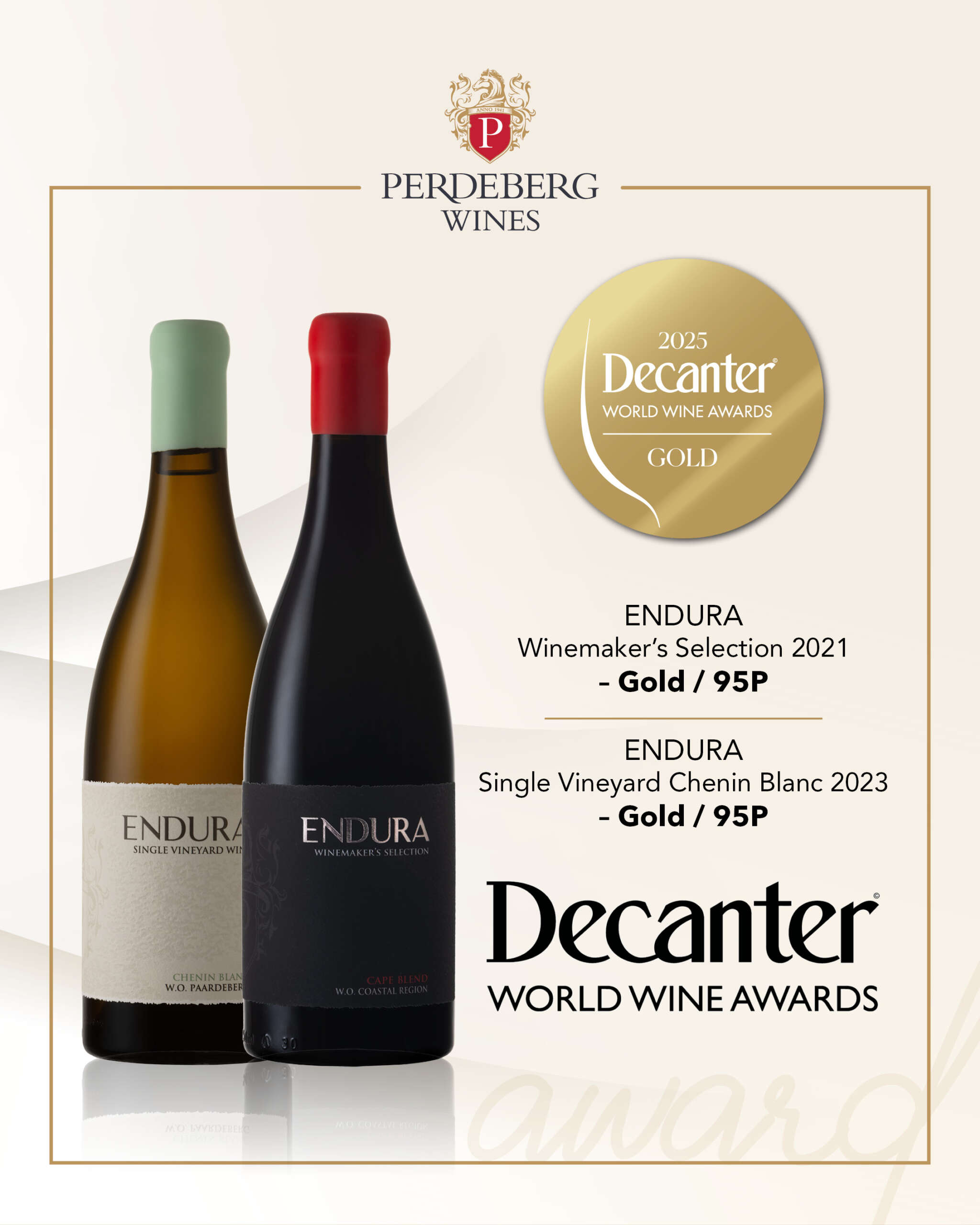 Gold For Perdeberg Wines At The 2025 Decanter World Wine Awards
