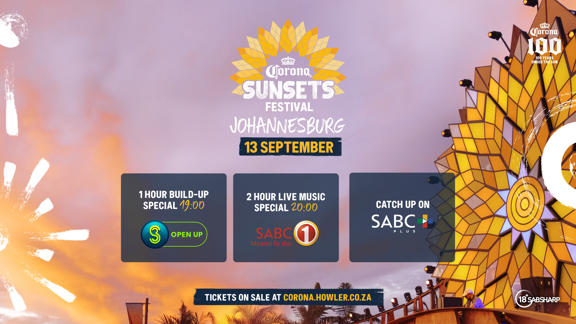 SABC Brings The Corona Sunsets Festival to Viewers Across SA on September 13