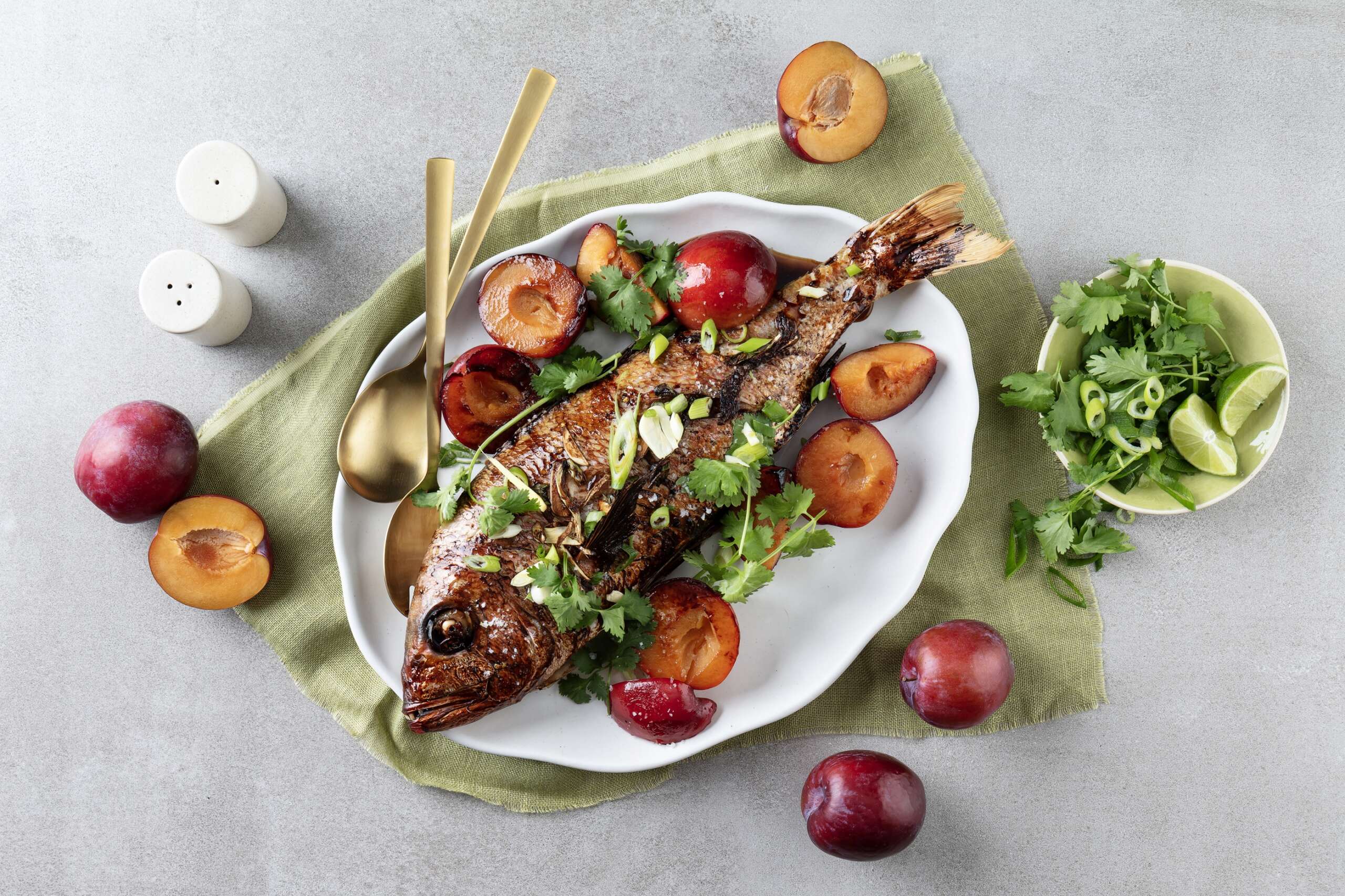 Brighten up your summer dining with stone fruit and seafood