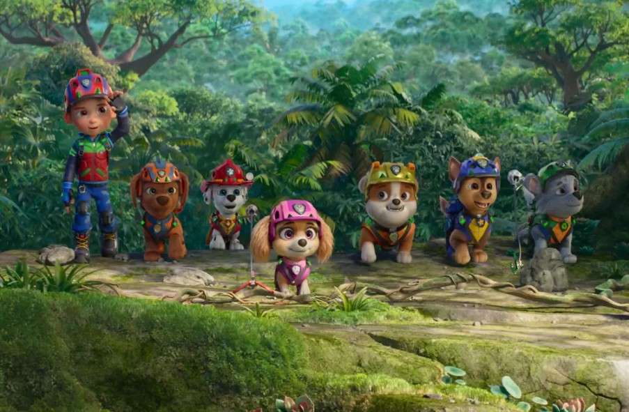 Paw Patrol pups go dino-sized in new big-screen adventure
